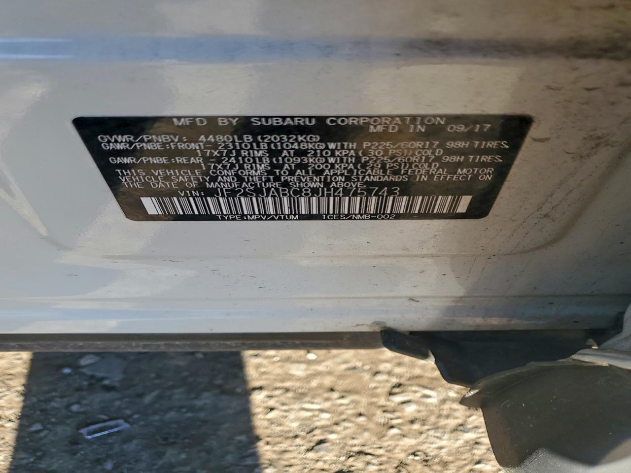2018 SUBARU FORESTER 2.5I photo 13