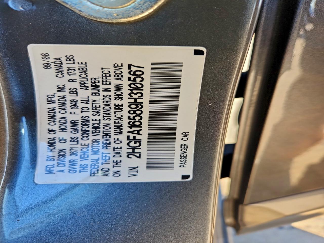 2009 HONDA CIVIC LX photo 13