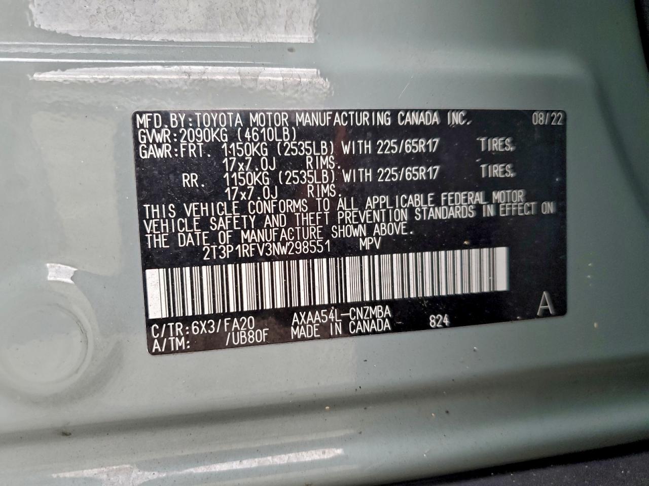 2022 TOYOTA RAV4 XLE photo 13