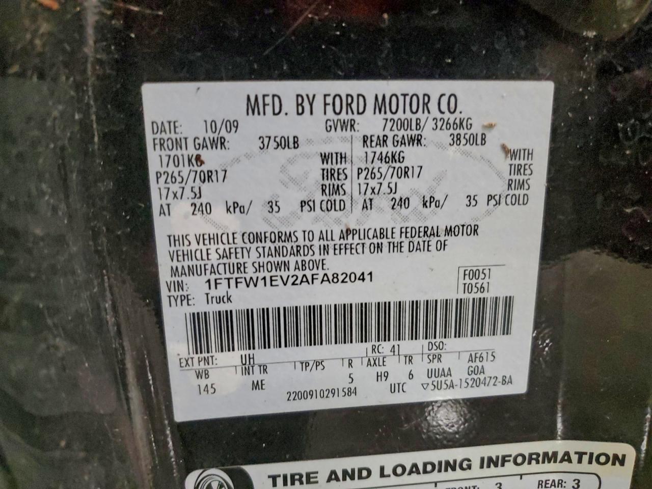 2010 FORD F150 SUPERCREW photo 12