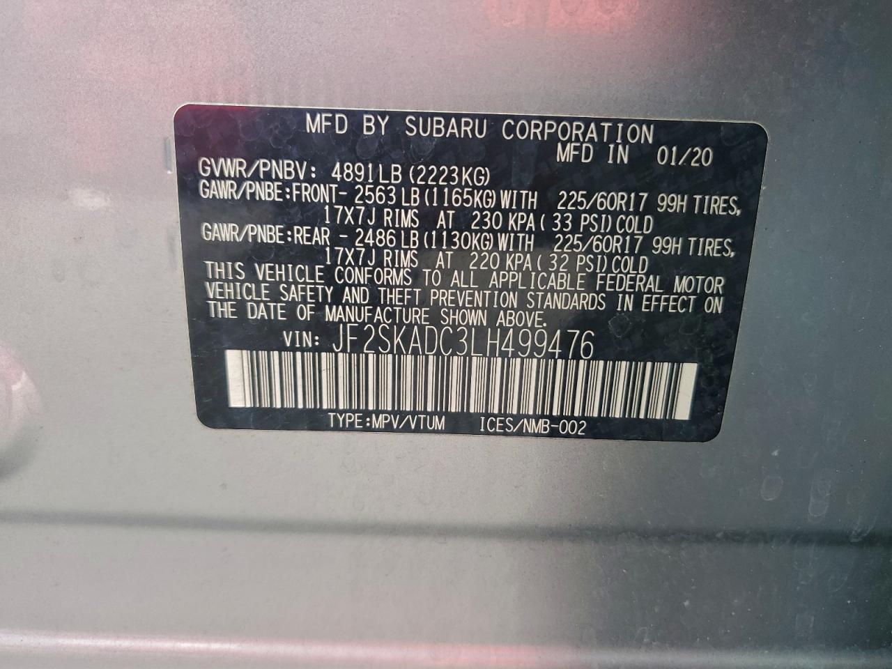 2020 SUBARU FORESTER photo 40