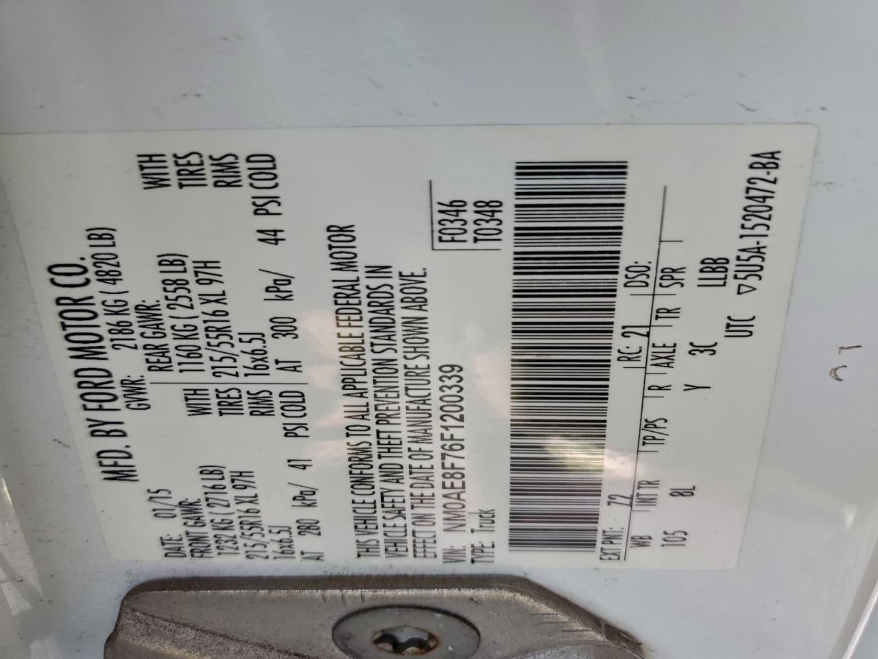 2015 FORD TRANSIT CONNECT XLT photo 13