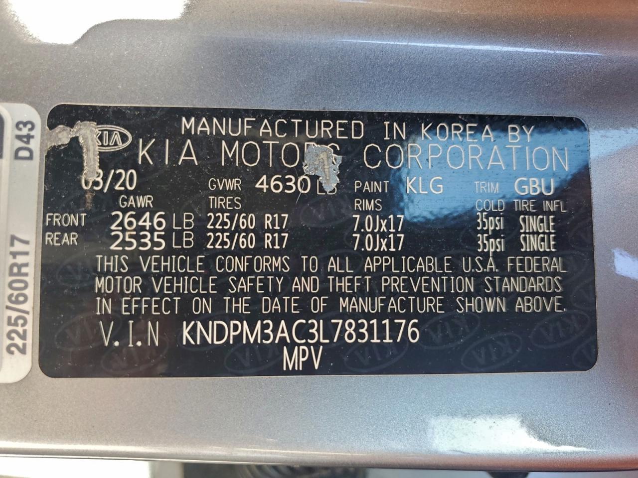 2020 KIA SPORTAGE LX photo 12