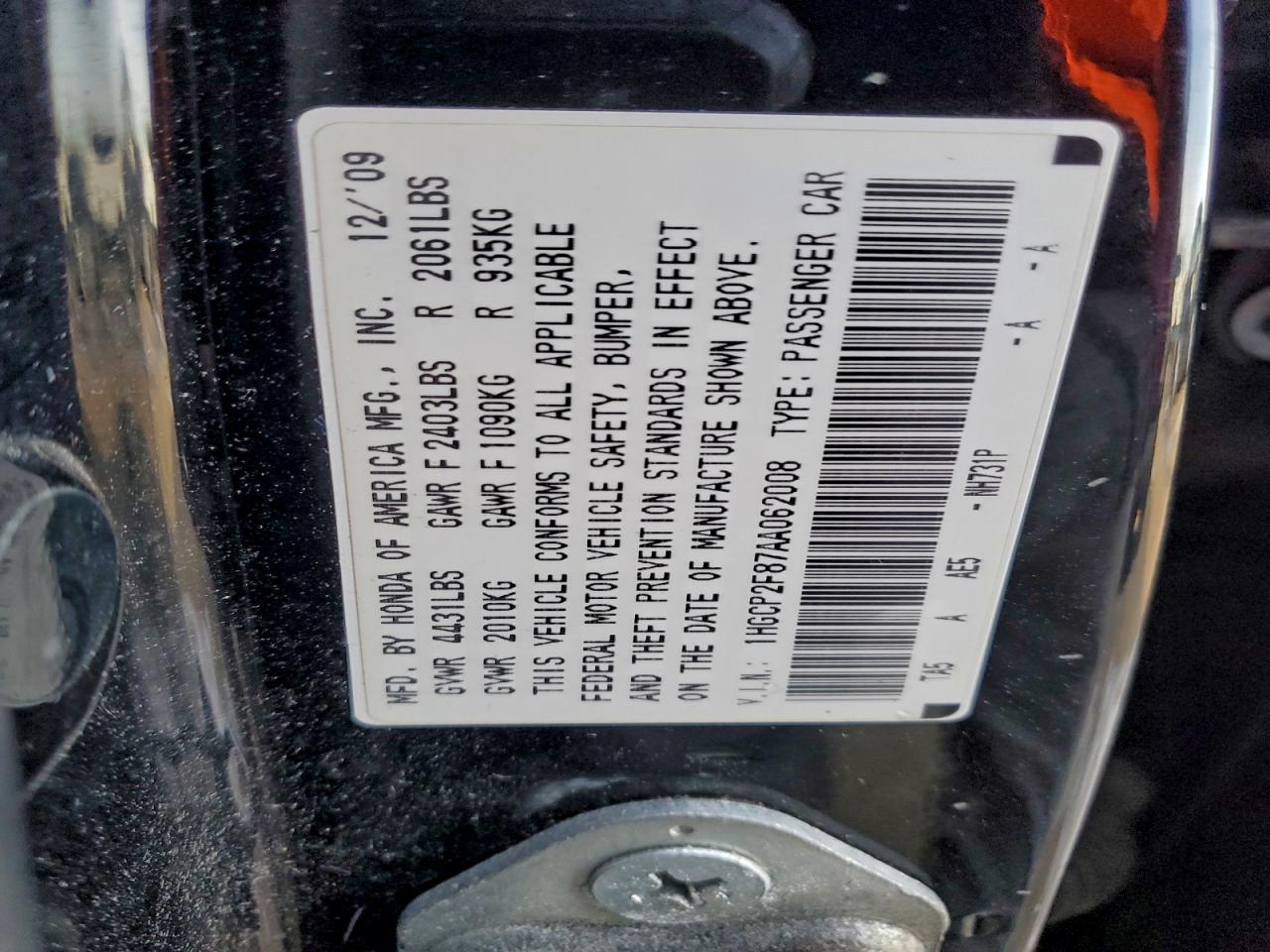 2010 HONDA ACCORD EXL photo 34