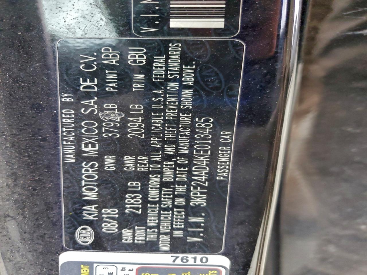 2019 KIA FORTE FE photo 12