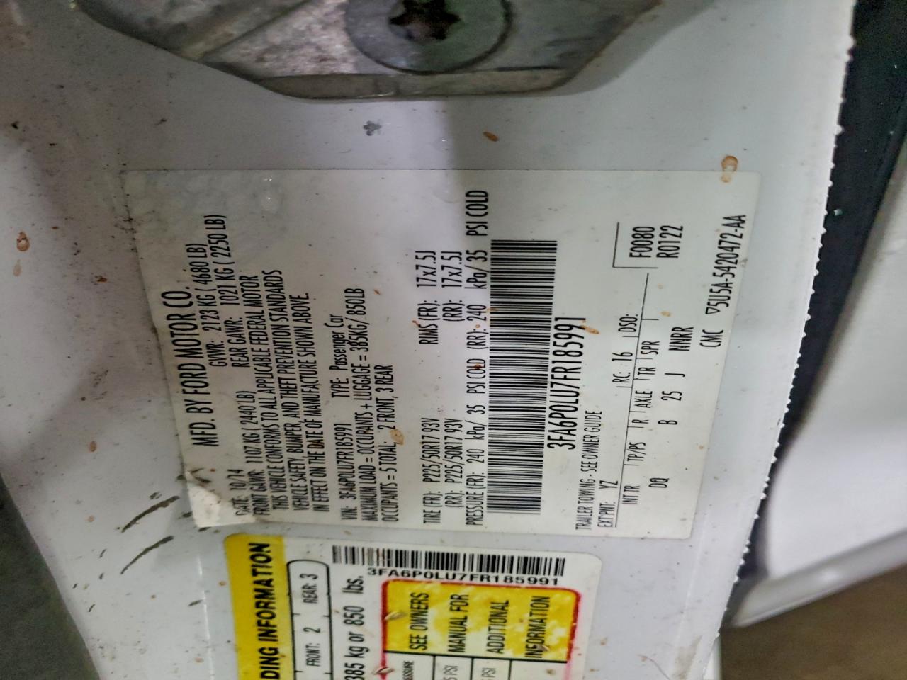 2015 FORD FUSION SE HYBRID photo 23