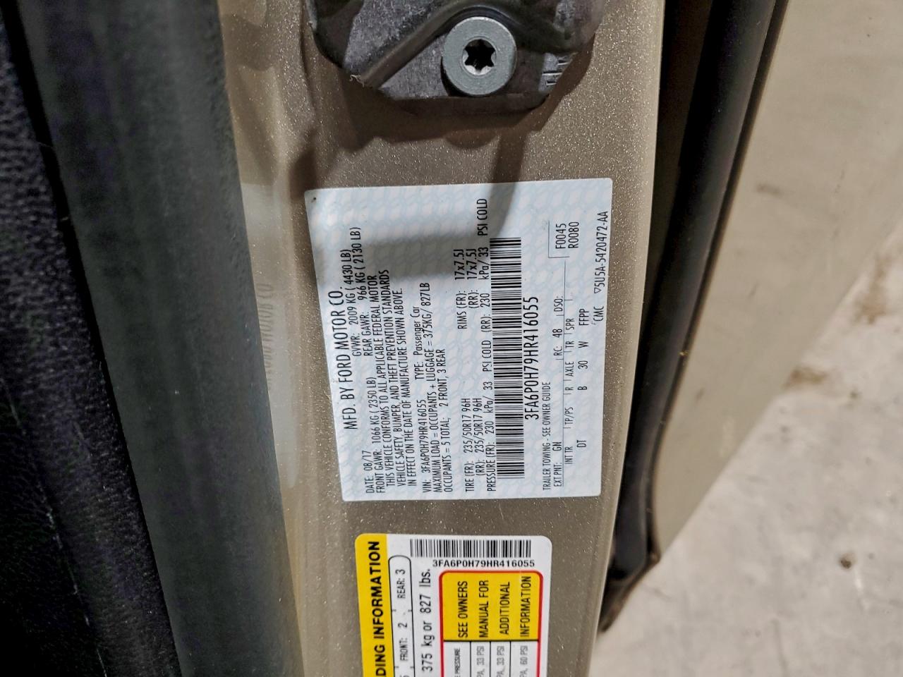 2017 FORD FUSION SE photo 12