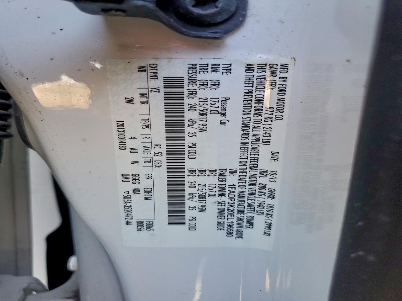 2014 FORD FOCUS SE photo 12