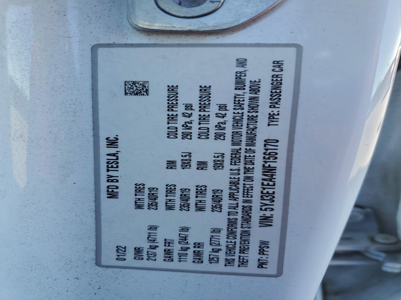 2022 TESLA MODEL 3 photo 25