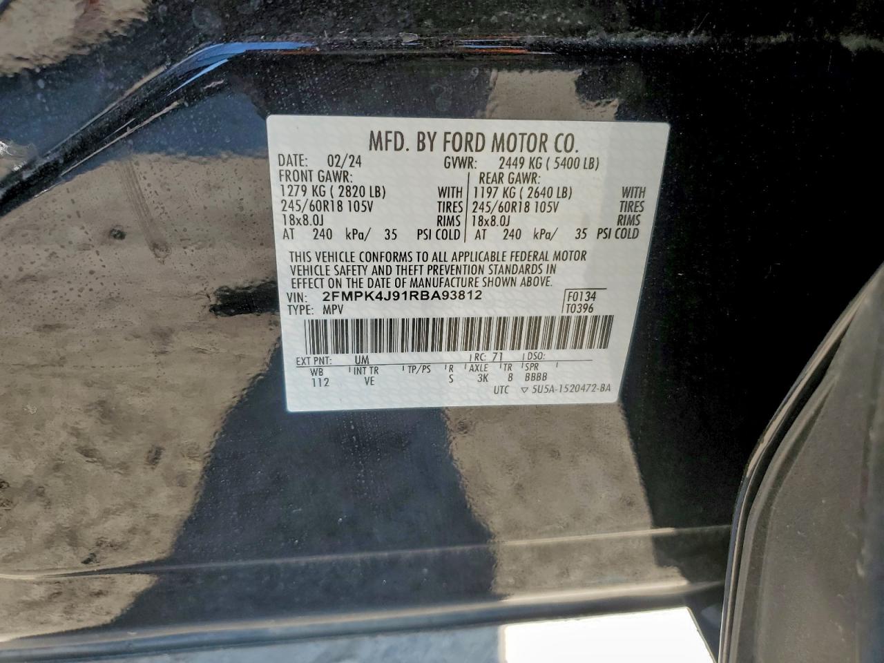 2024 FORD EDGE SEL photo 13