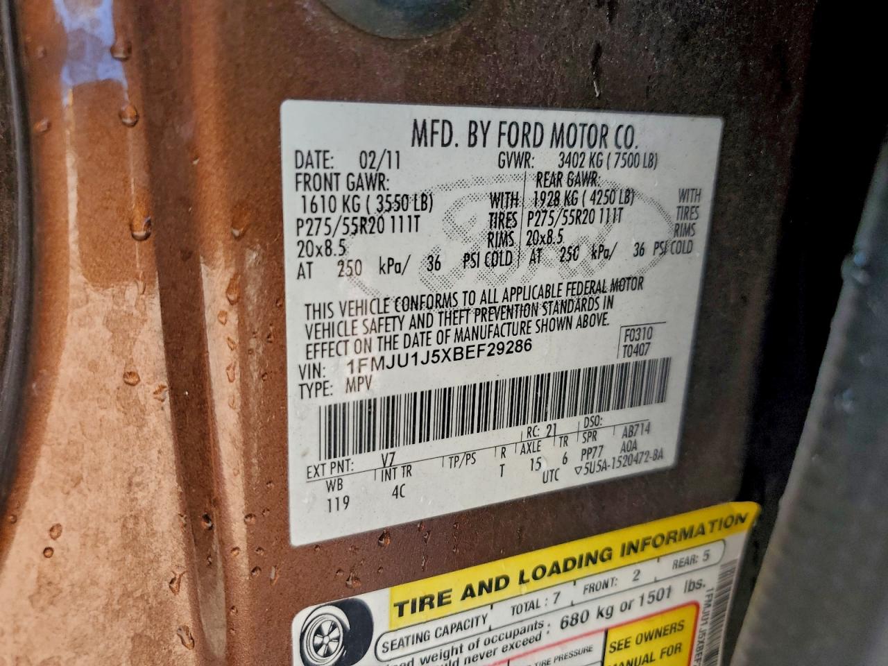 2011 FORD EXPEDITION XLT photo 13