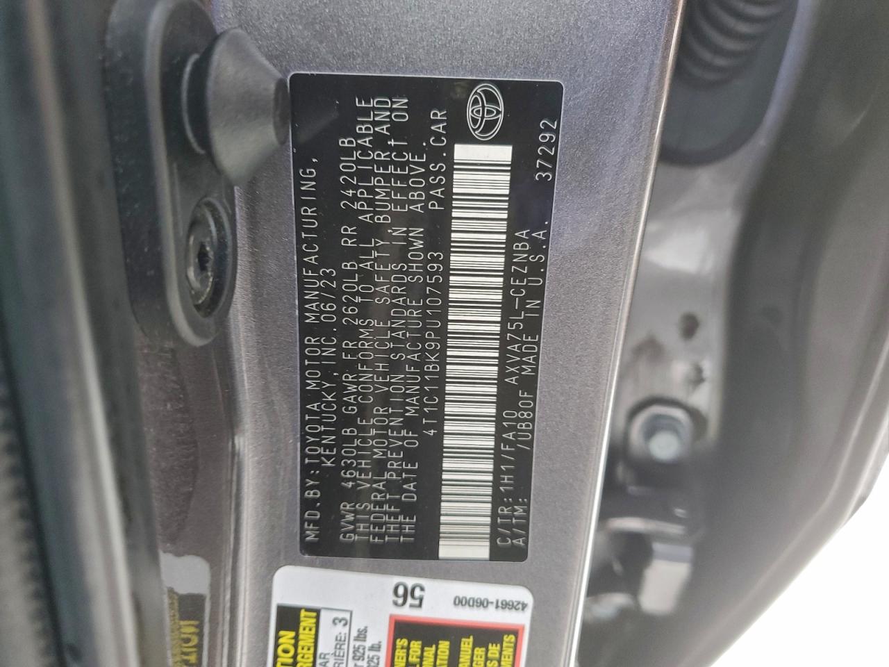 2023 TOYOTA CAMRY LE photo 13
