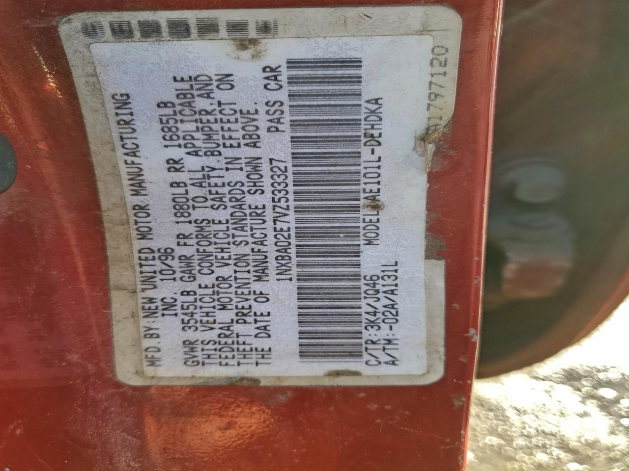 1997 TOYOTA COROLLA BASE photo 12