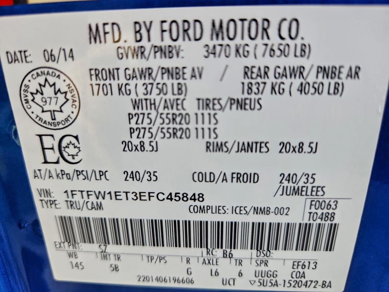 2014 FORD F150 SUPERCREW photo 12