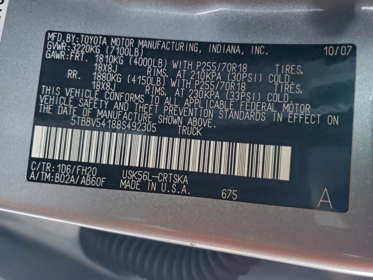 2008 TOYOTA TUNDRA DOUBLE CAB photo 12