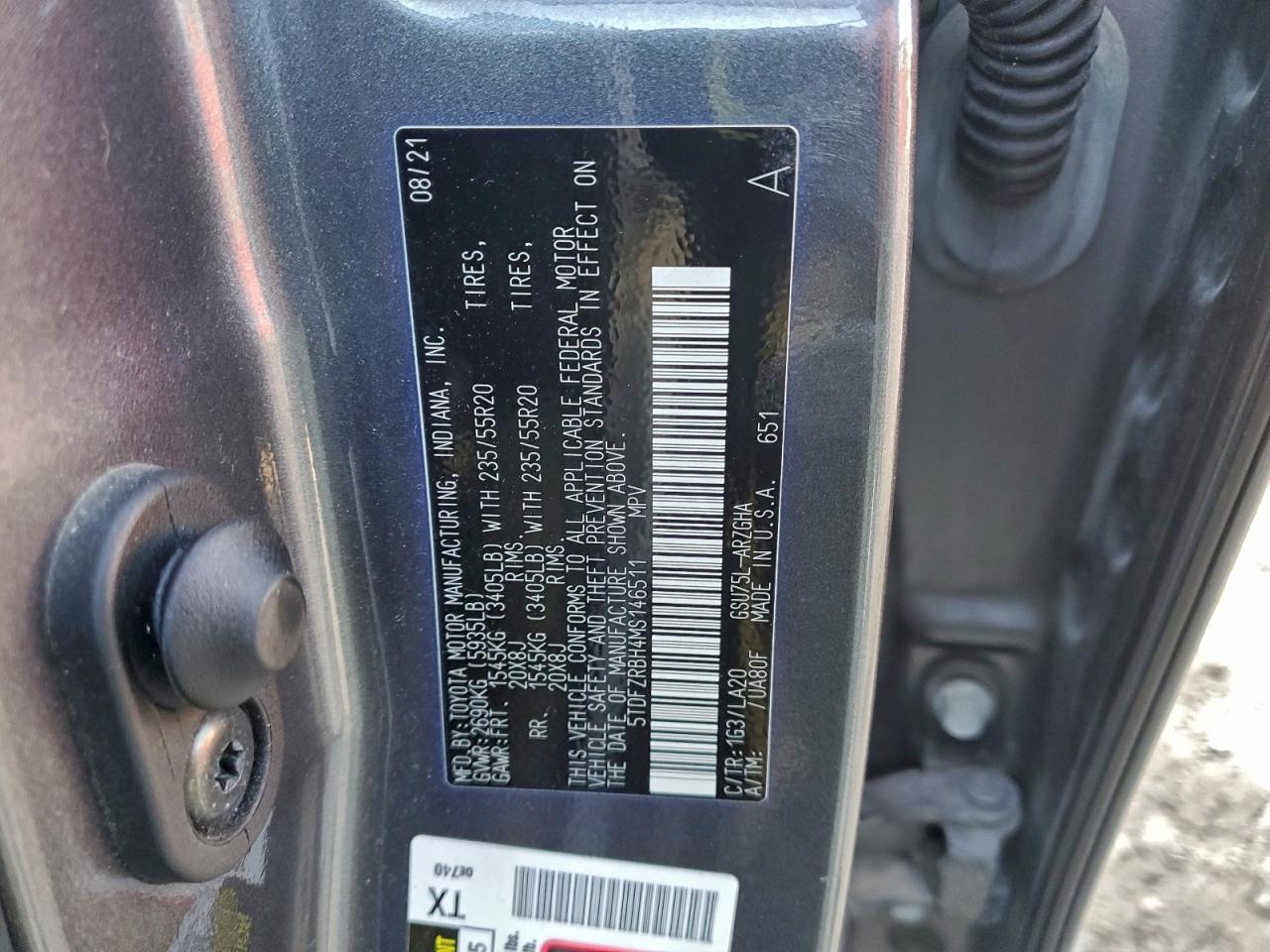 2021 TOYOTA HIGHLANDER PLATINUM photo 23