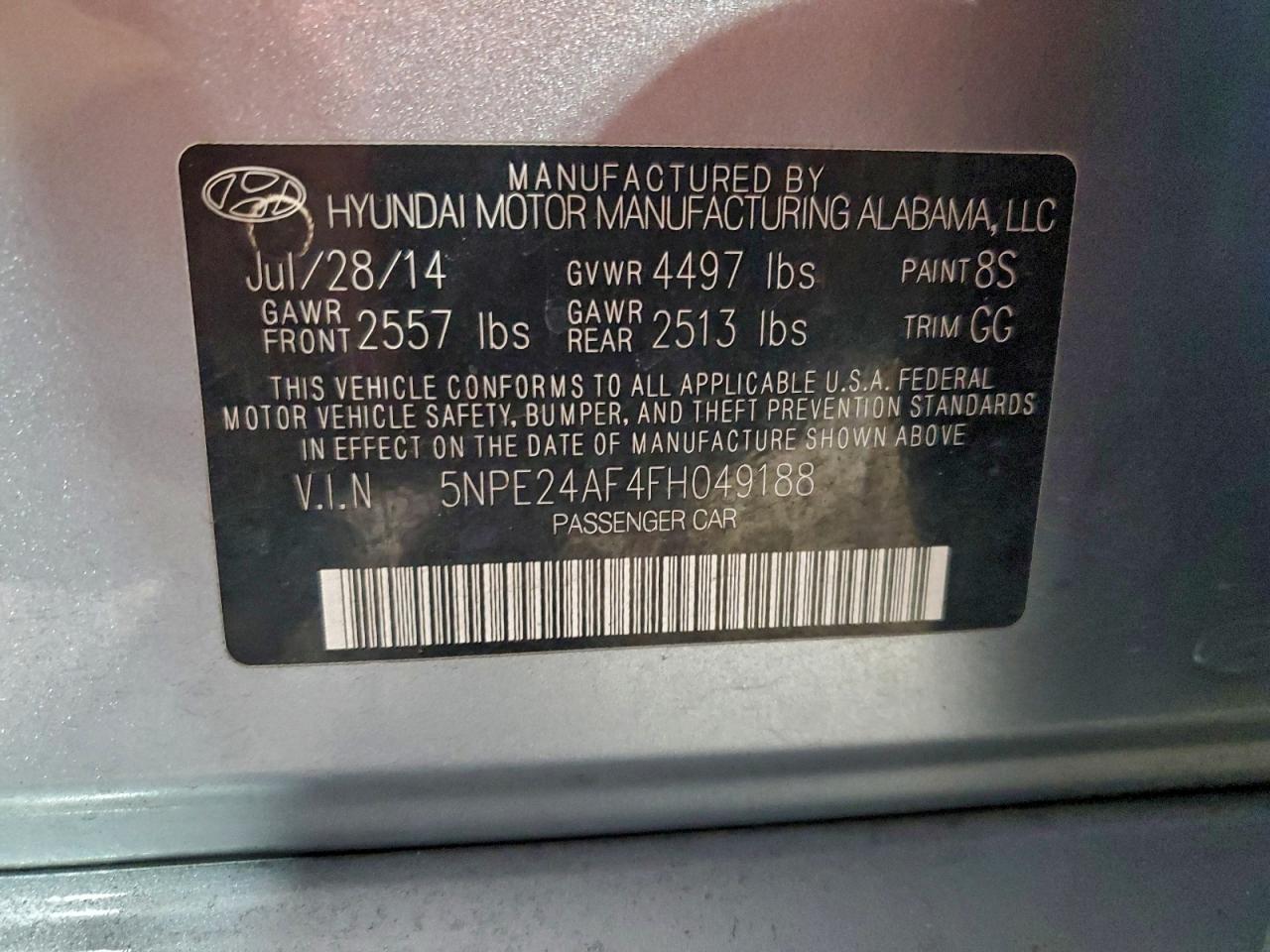 2015 HYUNDAI SONATA SE photo 12