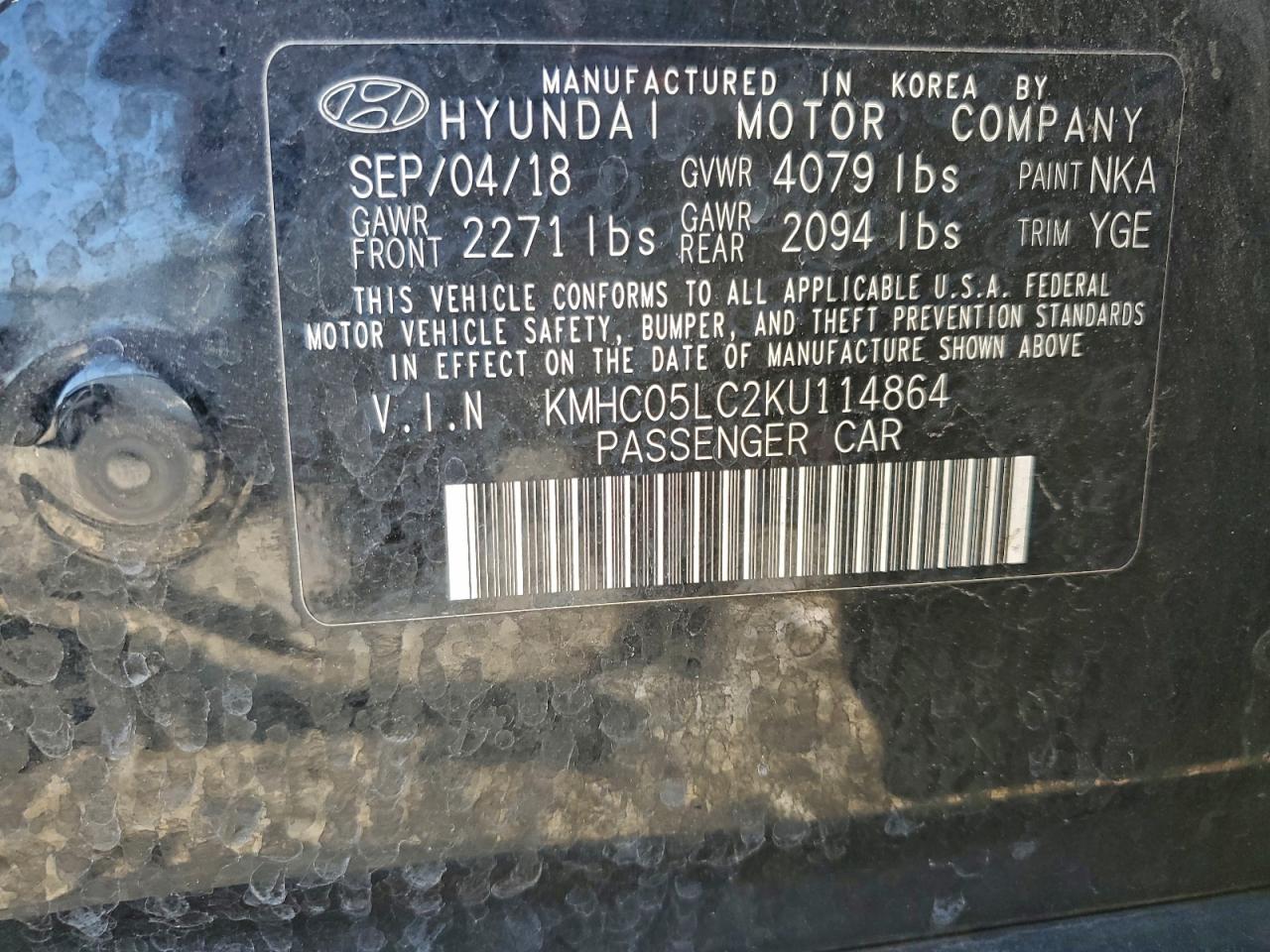 2019 HYUNDAI IONIQ LIMITED photo 12