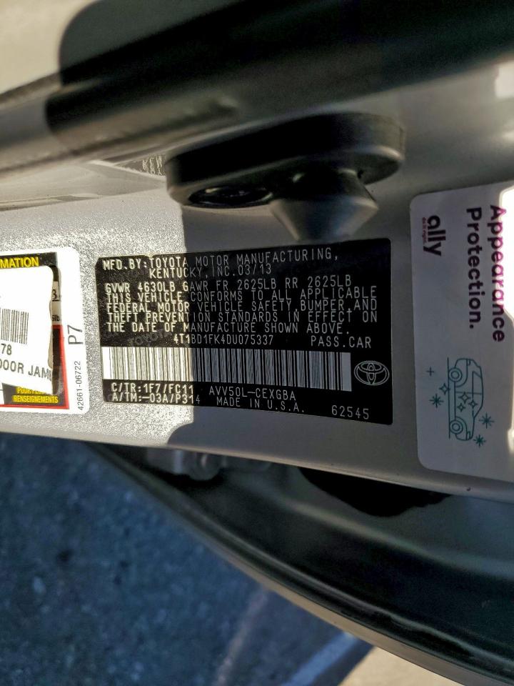 2013 TOYOTA CAMRY HYBRID photo 13