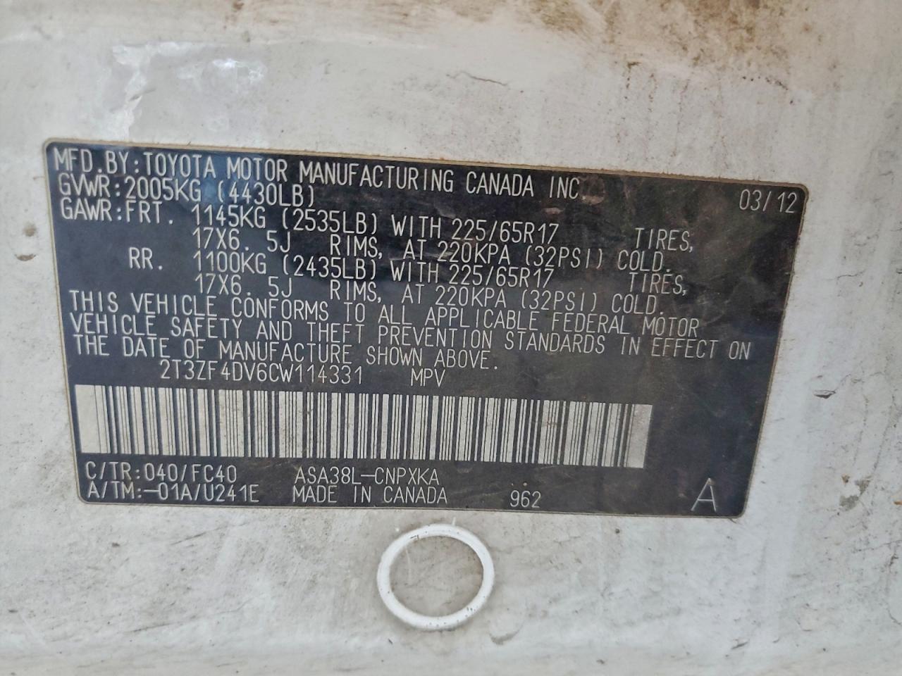 2012 TOYOTA RAV4 photo 27