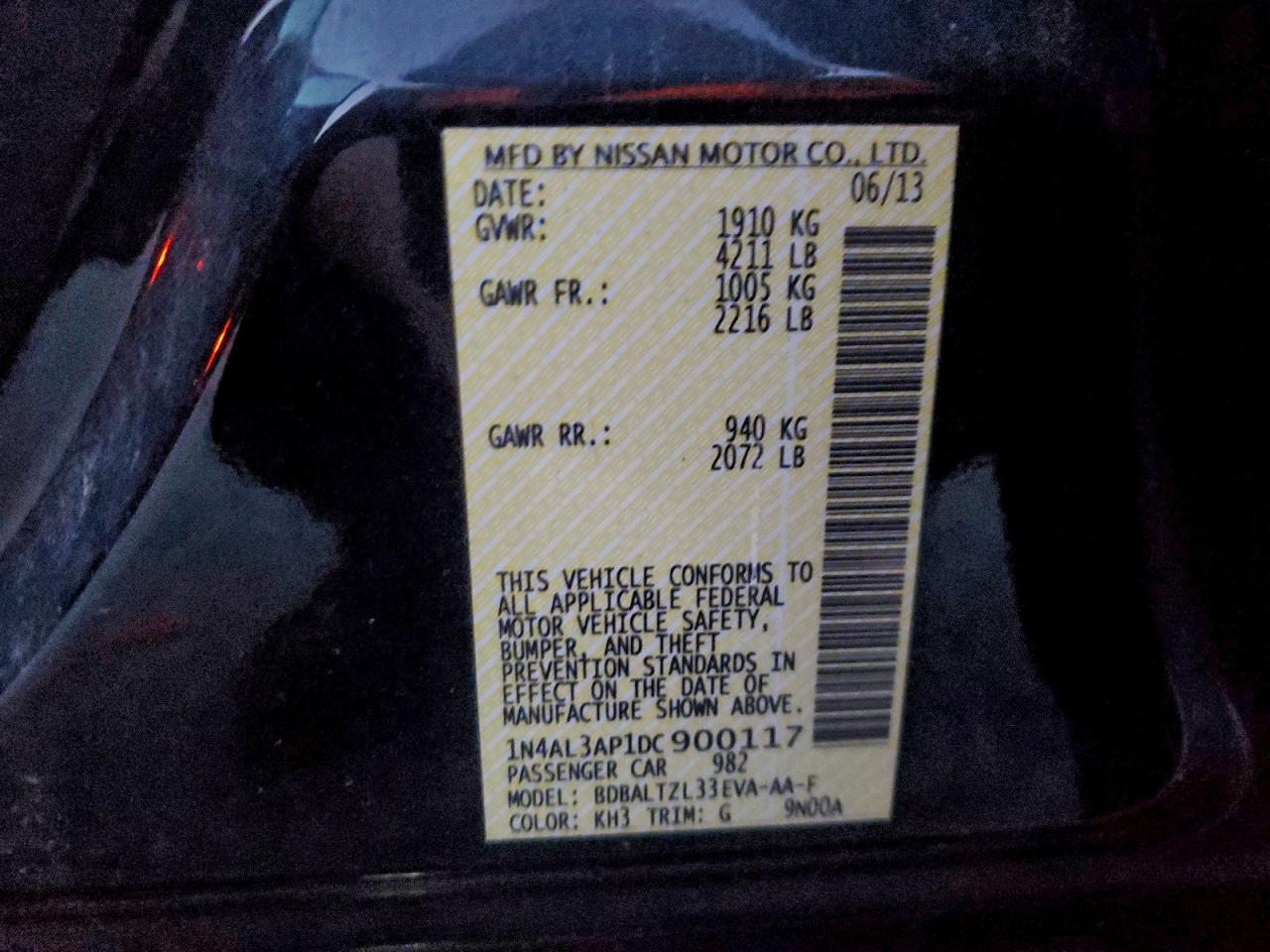 2013 NISSAN ALTIMA 2.5 SV photo 12