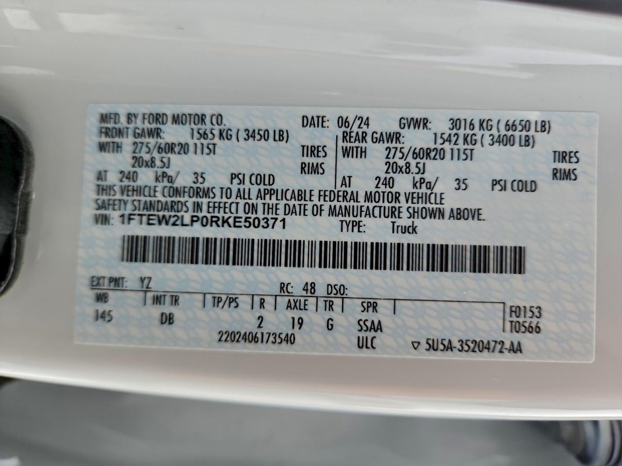 2024 FORD F150 STX photo 13