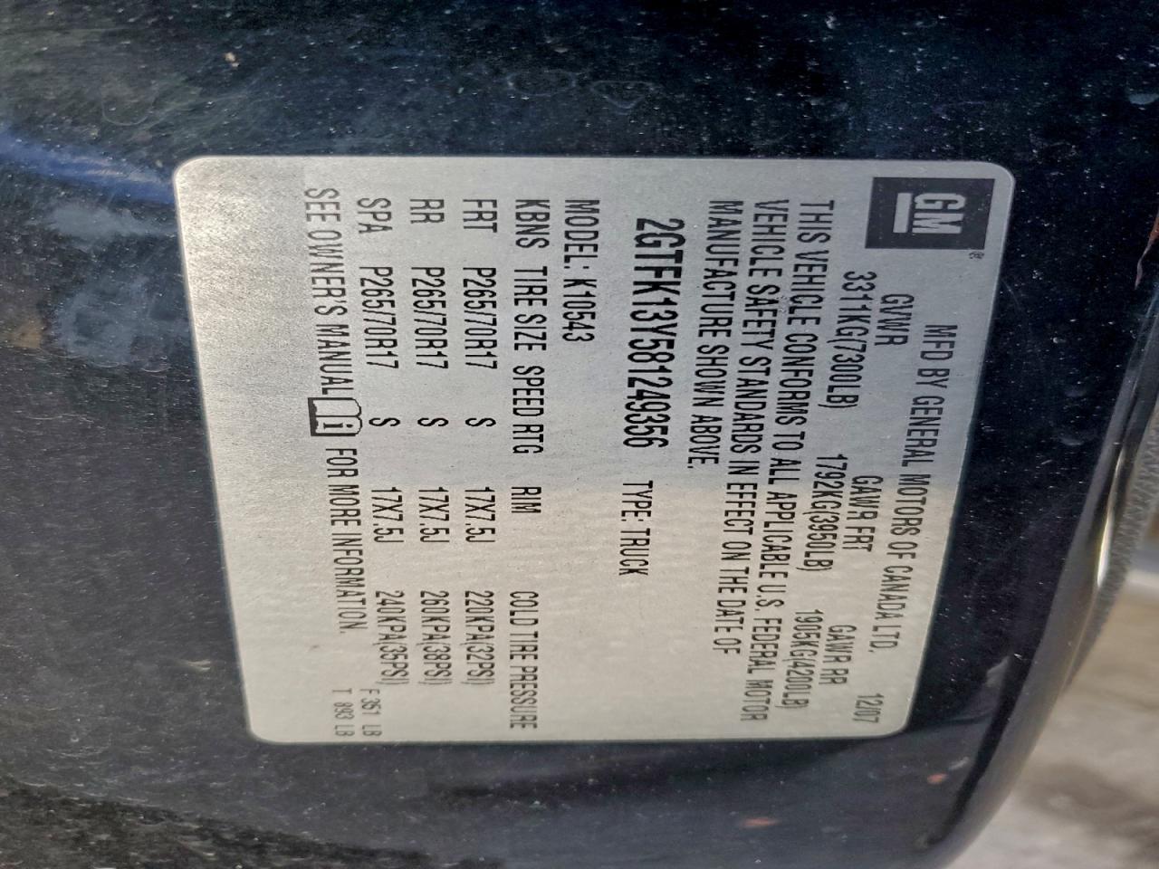 2008 GMC SIERRA K1500 photo 12