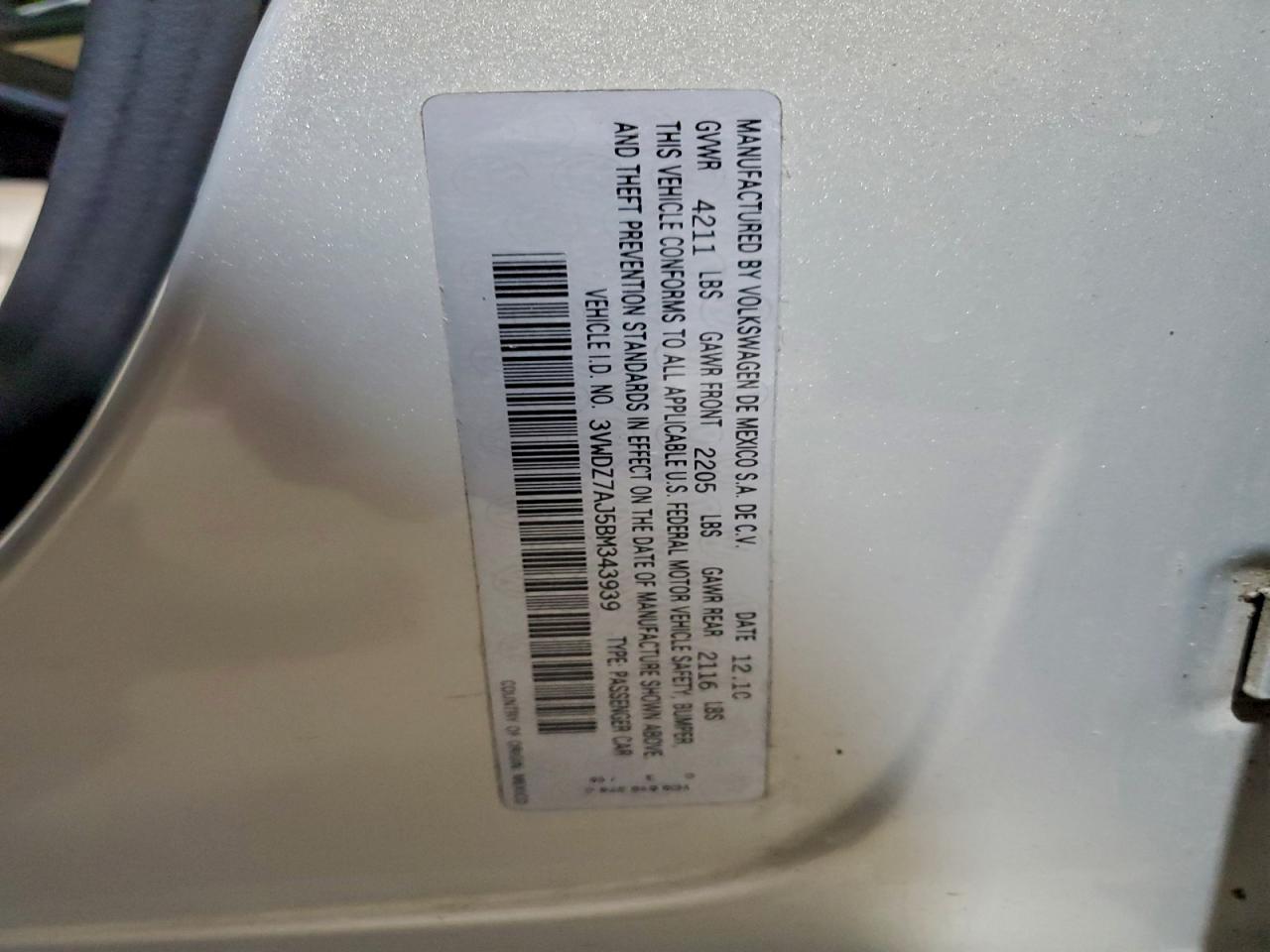 2011 VOLKSWAGEN JETTA SE photo 12