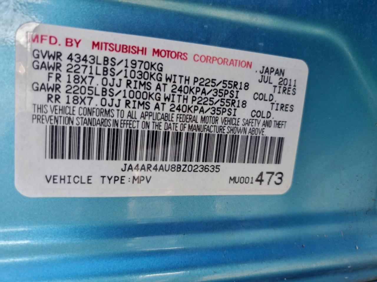 2011 MITSUBISHI OUTLANDER SPORT SE photo 25