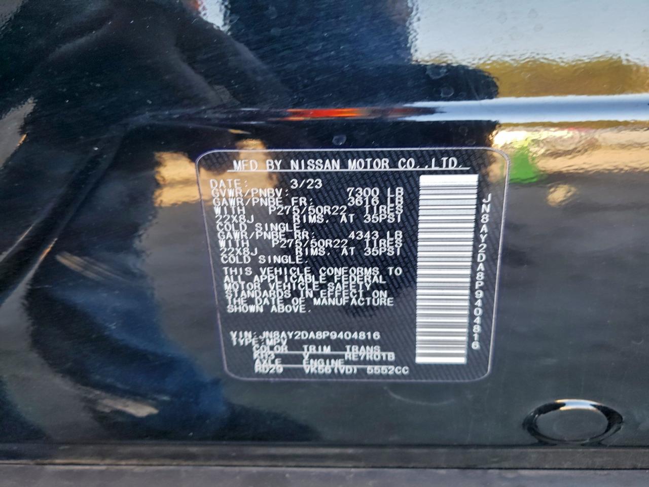 2023 NISSAN ARMADA PLATINUM photo 13
