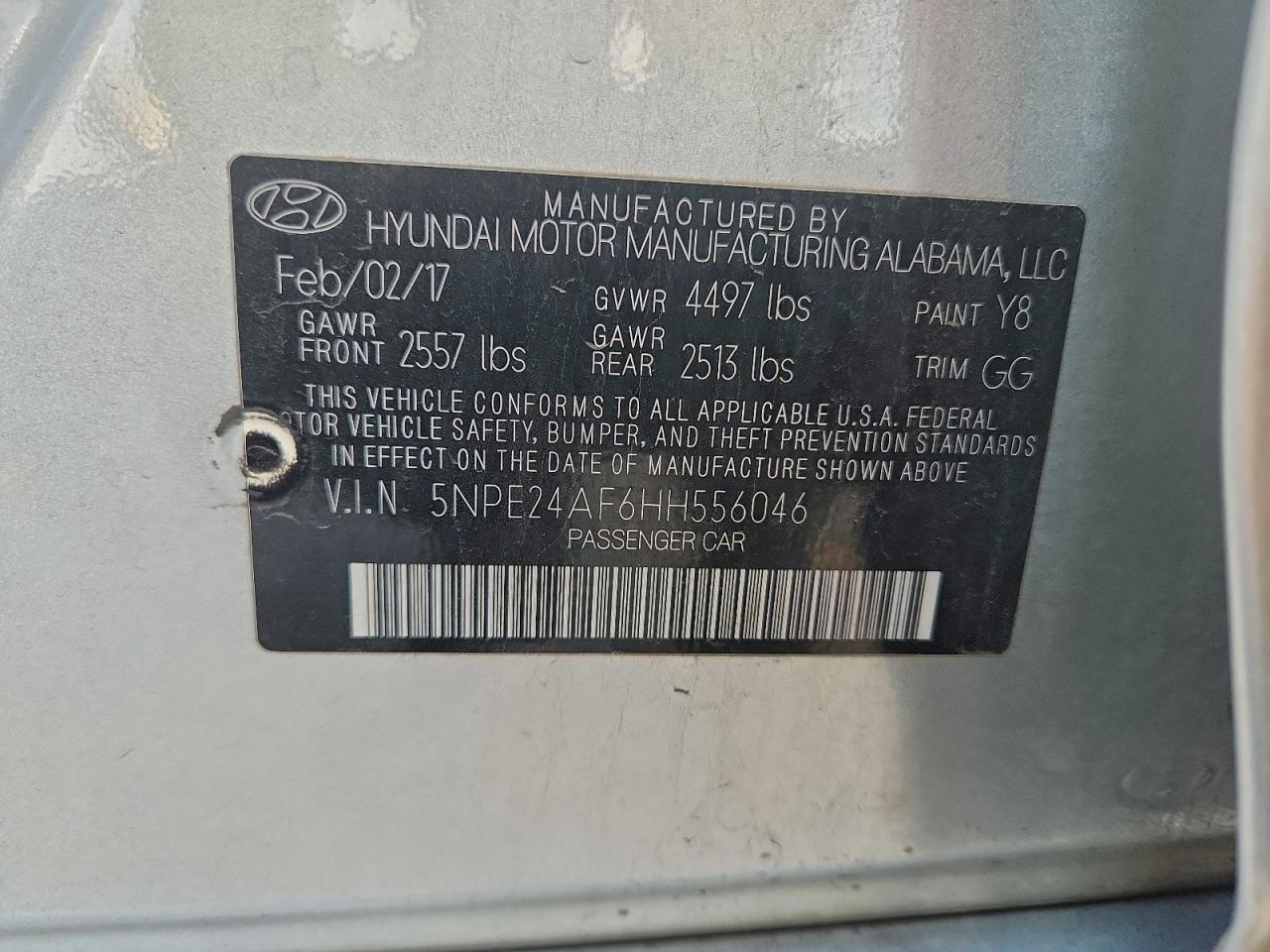 2017 HYUNDAI SONATA SE photo 12