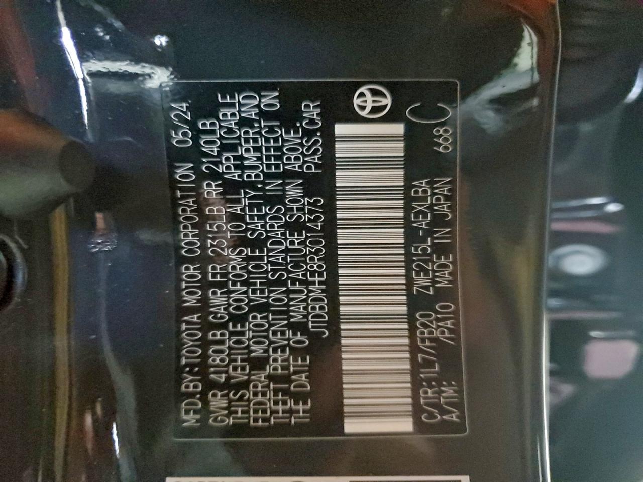 2024 TOYOTA COROLLA LE photo 37