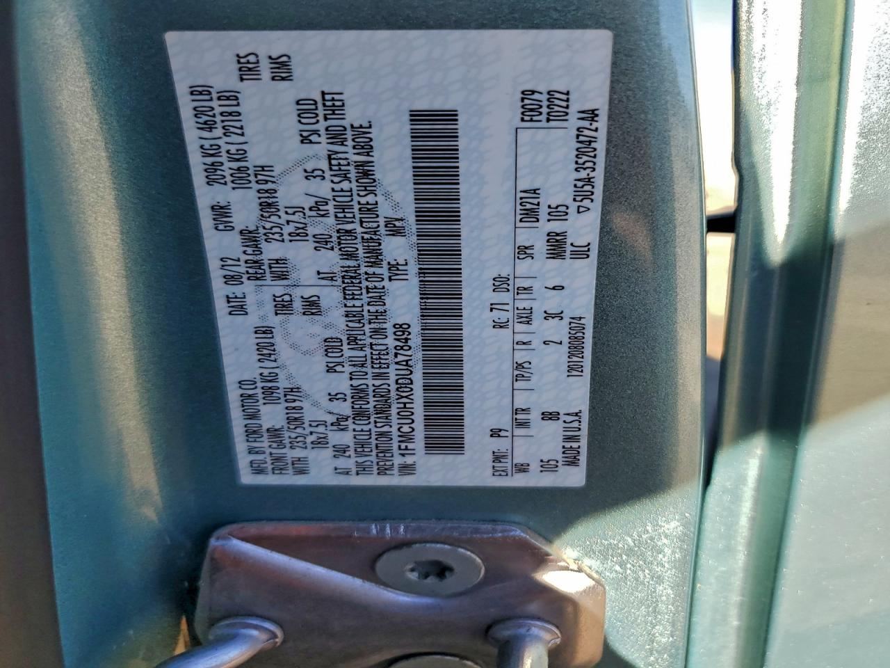 2013 FORD ESCAPE SEL photo 13