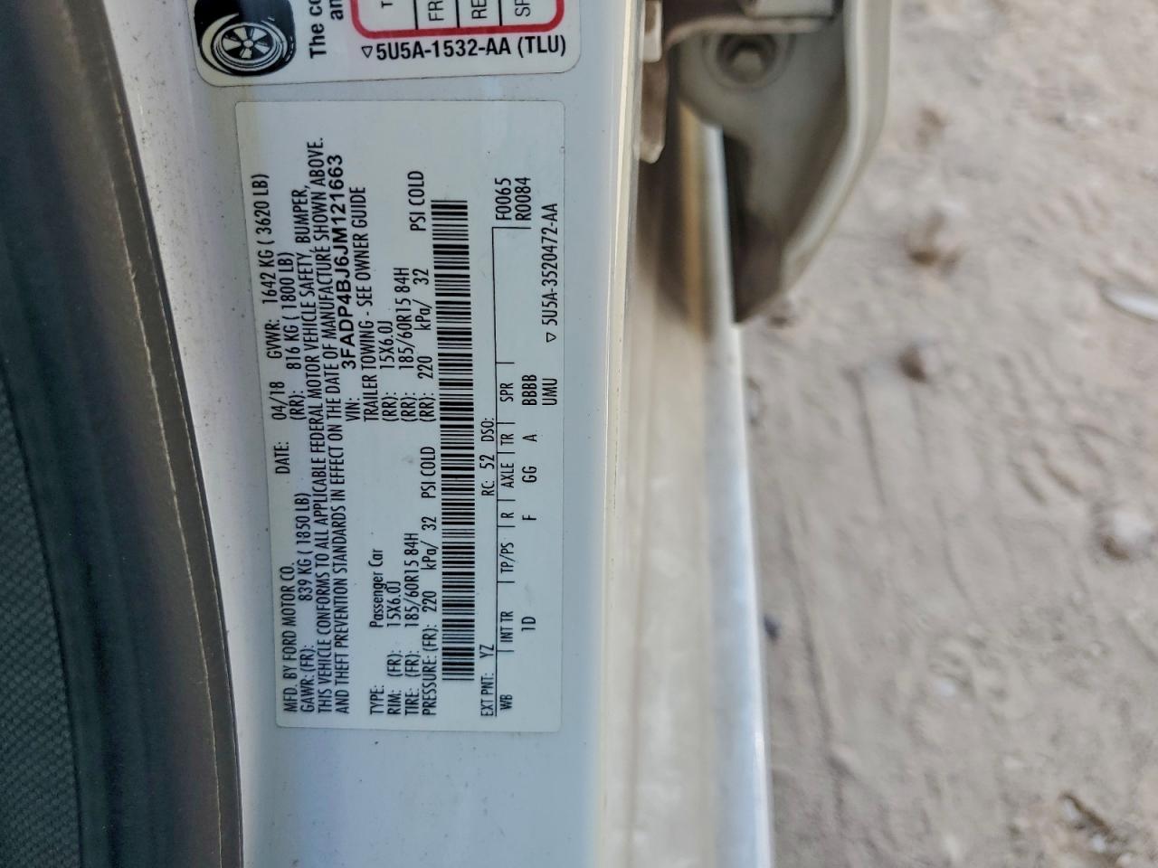 2018 FORD FIESTA SE photo 12