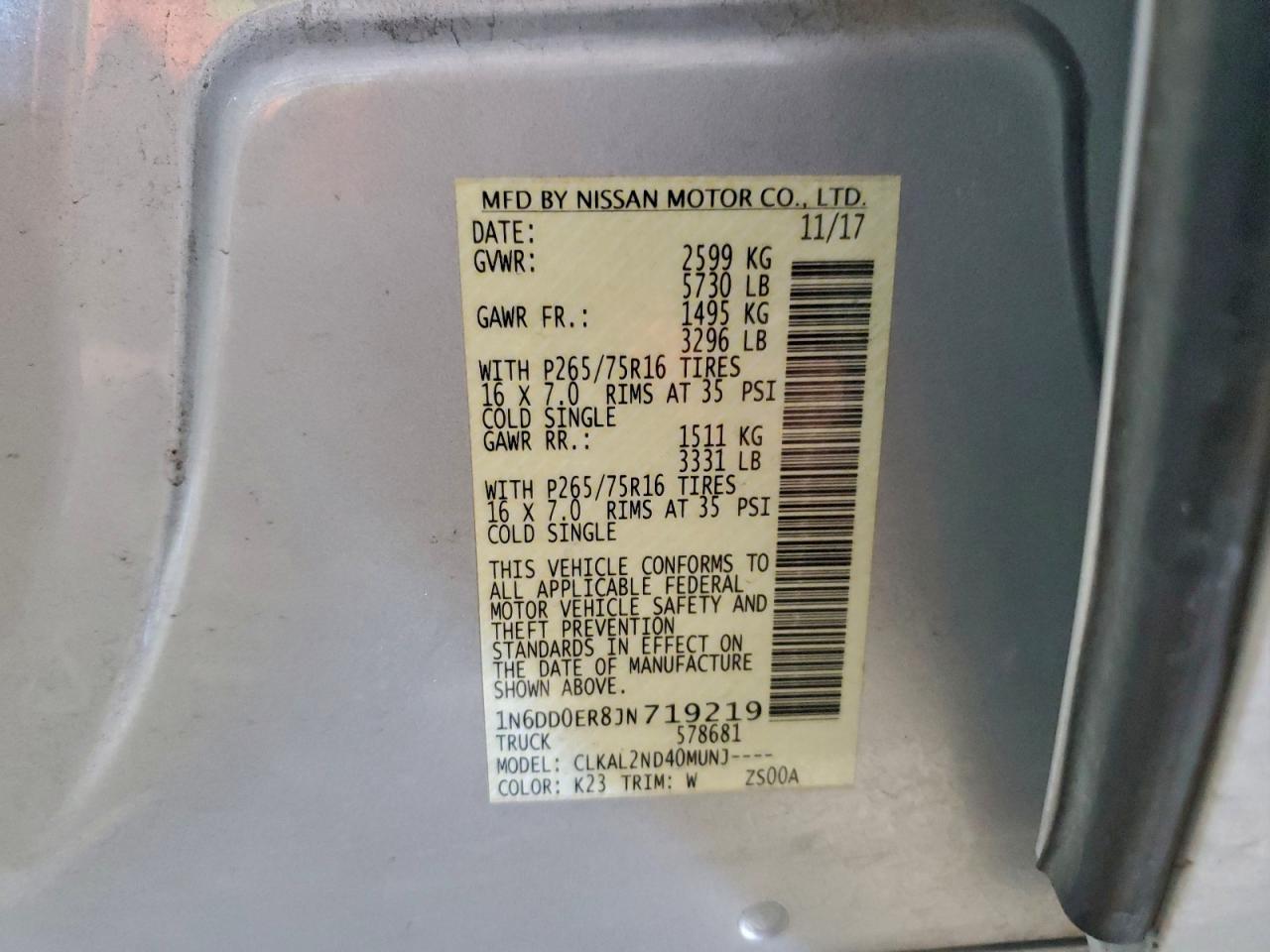 2018 NISSAN FRONTIER S photo 12
