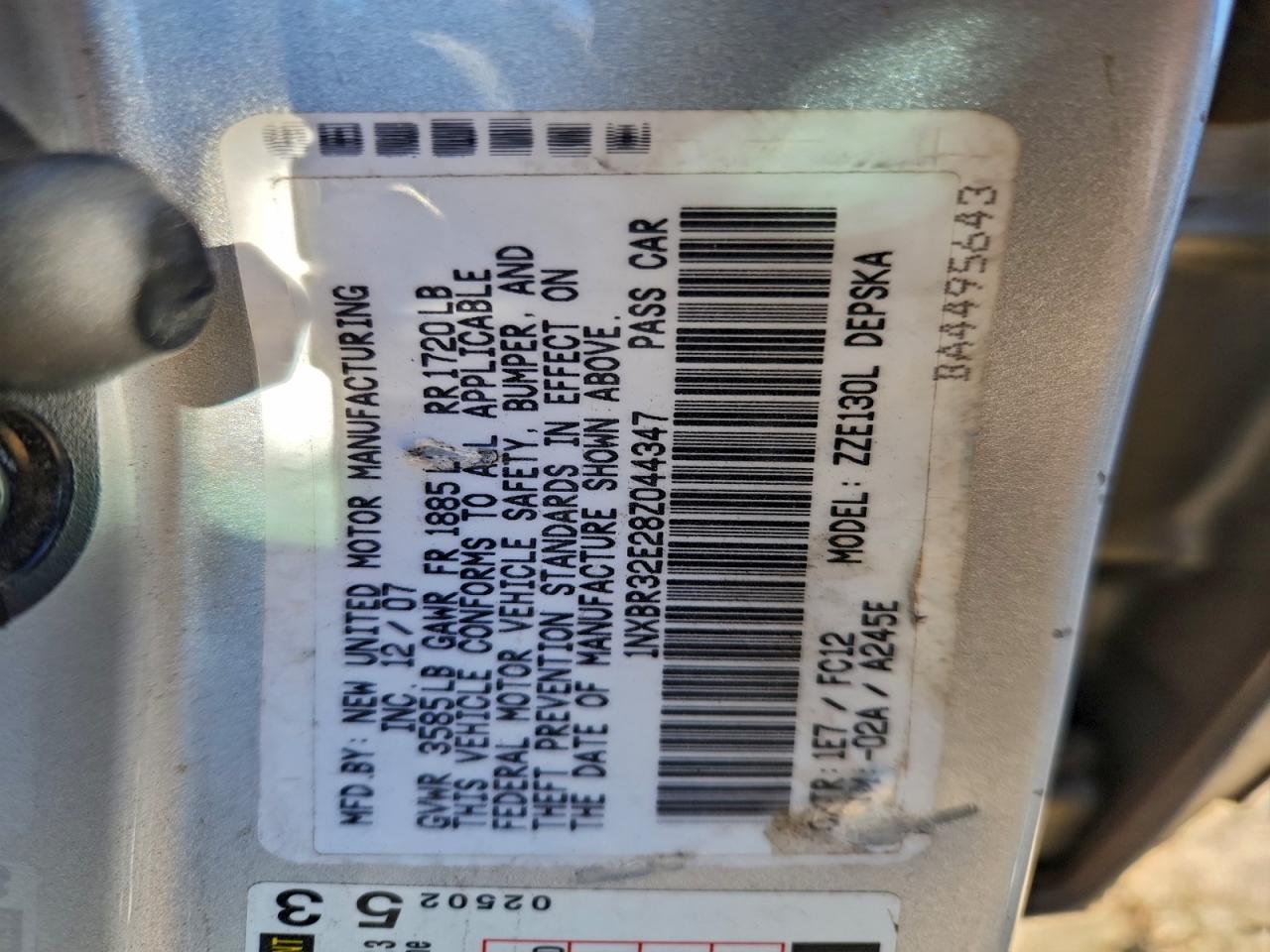 2008 TOYOTA COROLLA CE photo 12