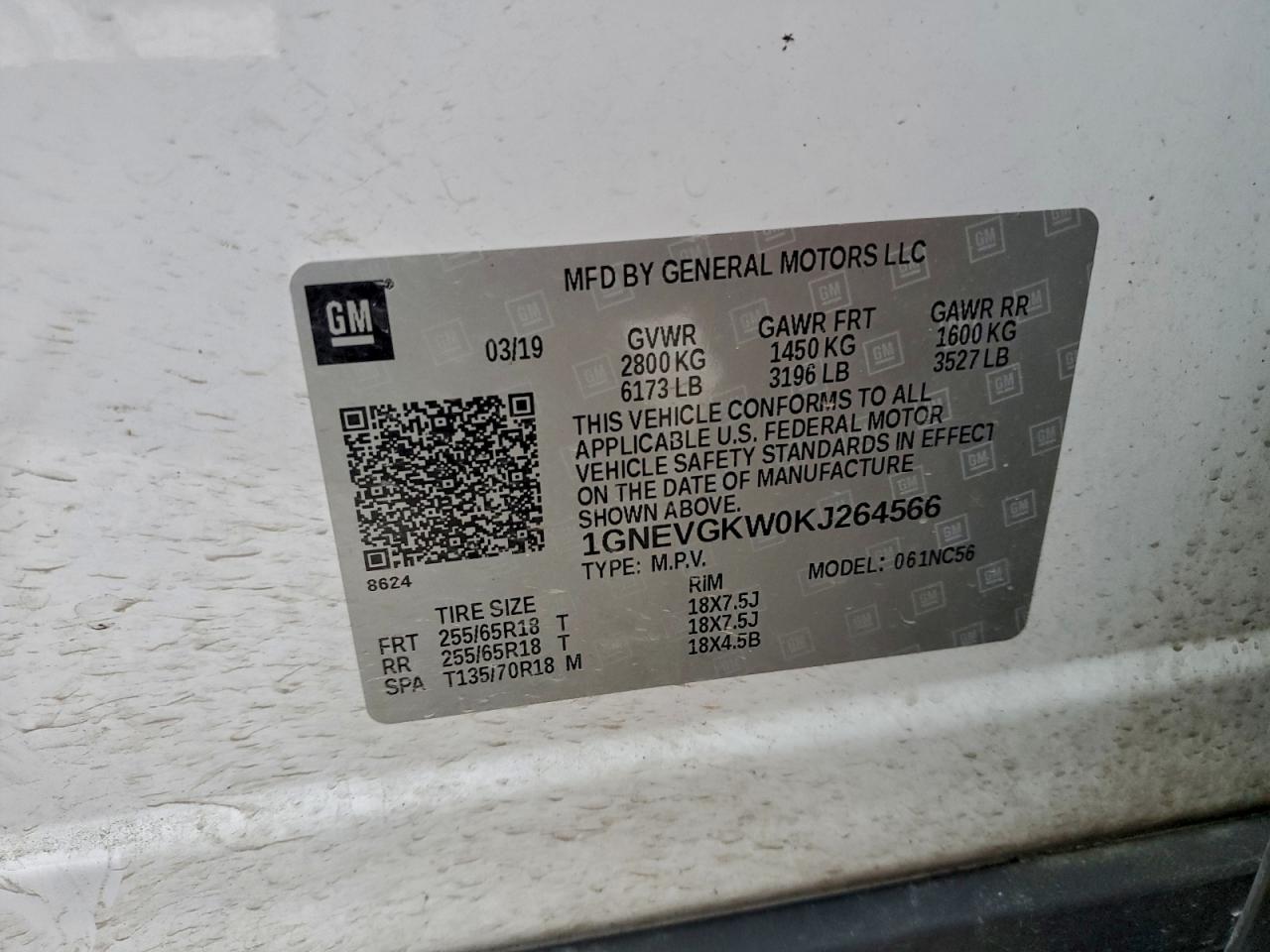 2019 CHEVROLET TRAVERSE LT photo 13