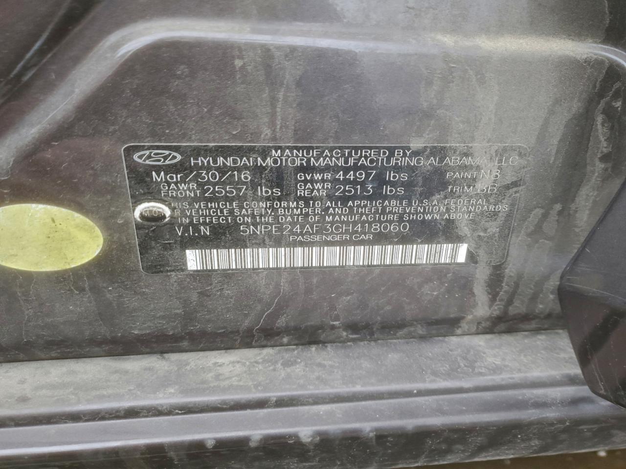 2016 HYUNDAI SONATA SE photo 23