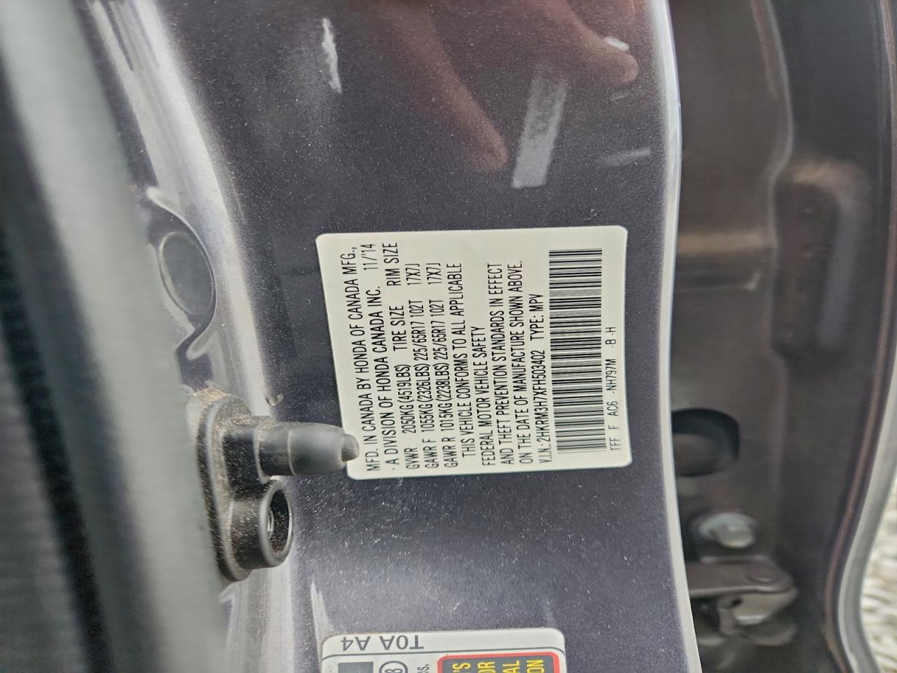 2015 HONDA CR-V EXL photo 25