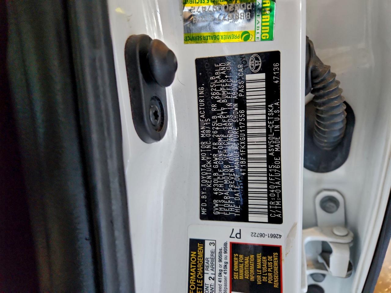 2016 TOYOTA CAMRY LE photo 23