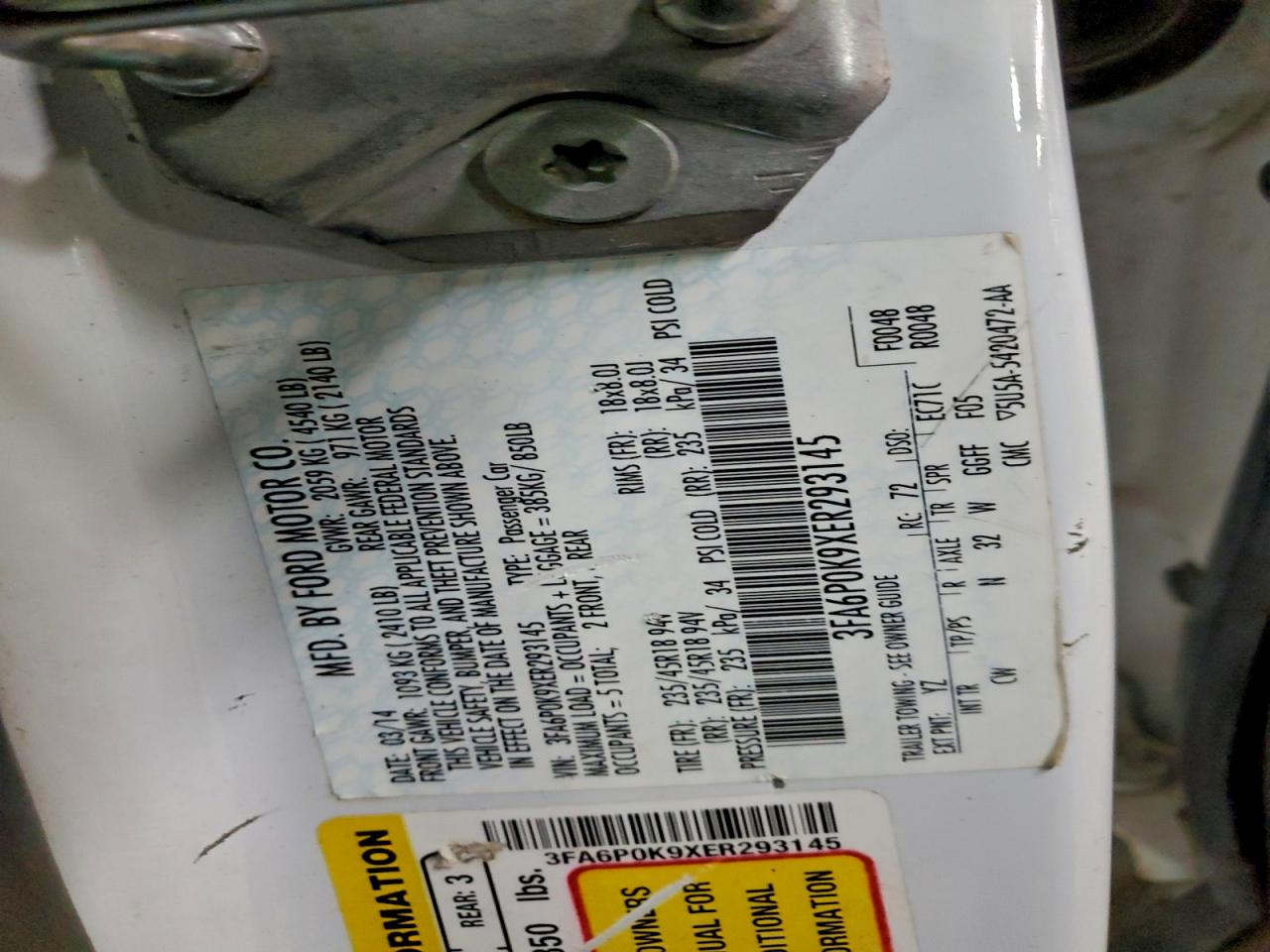 2014 FORD FUSION TITANIUM photo 12
