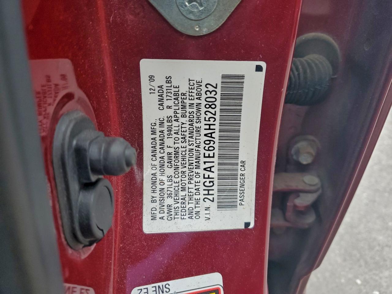 2010 HONDA CIVIC LX-S photo 12
