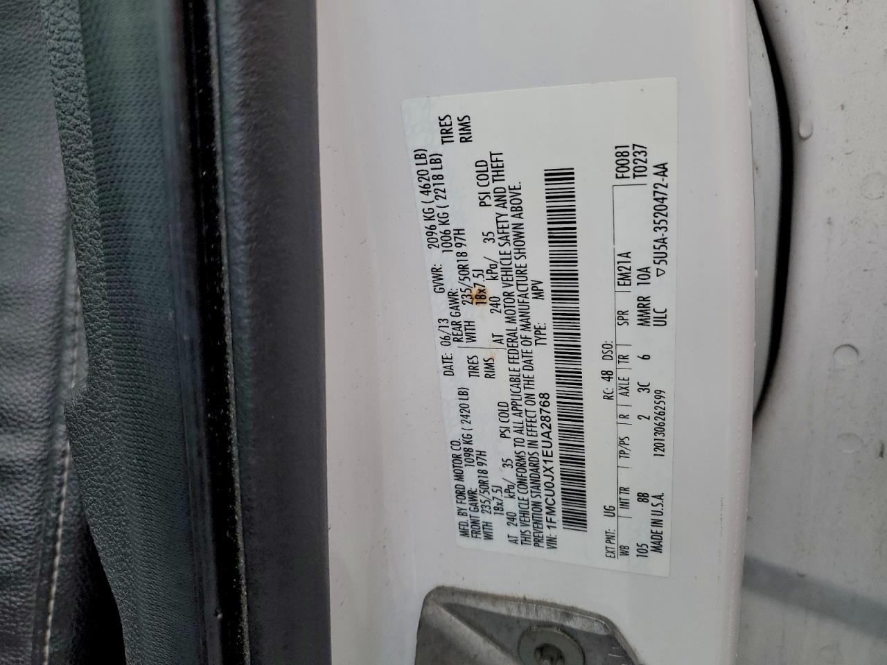 2014 FORD ESCAPE TITANIUM photo 13