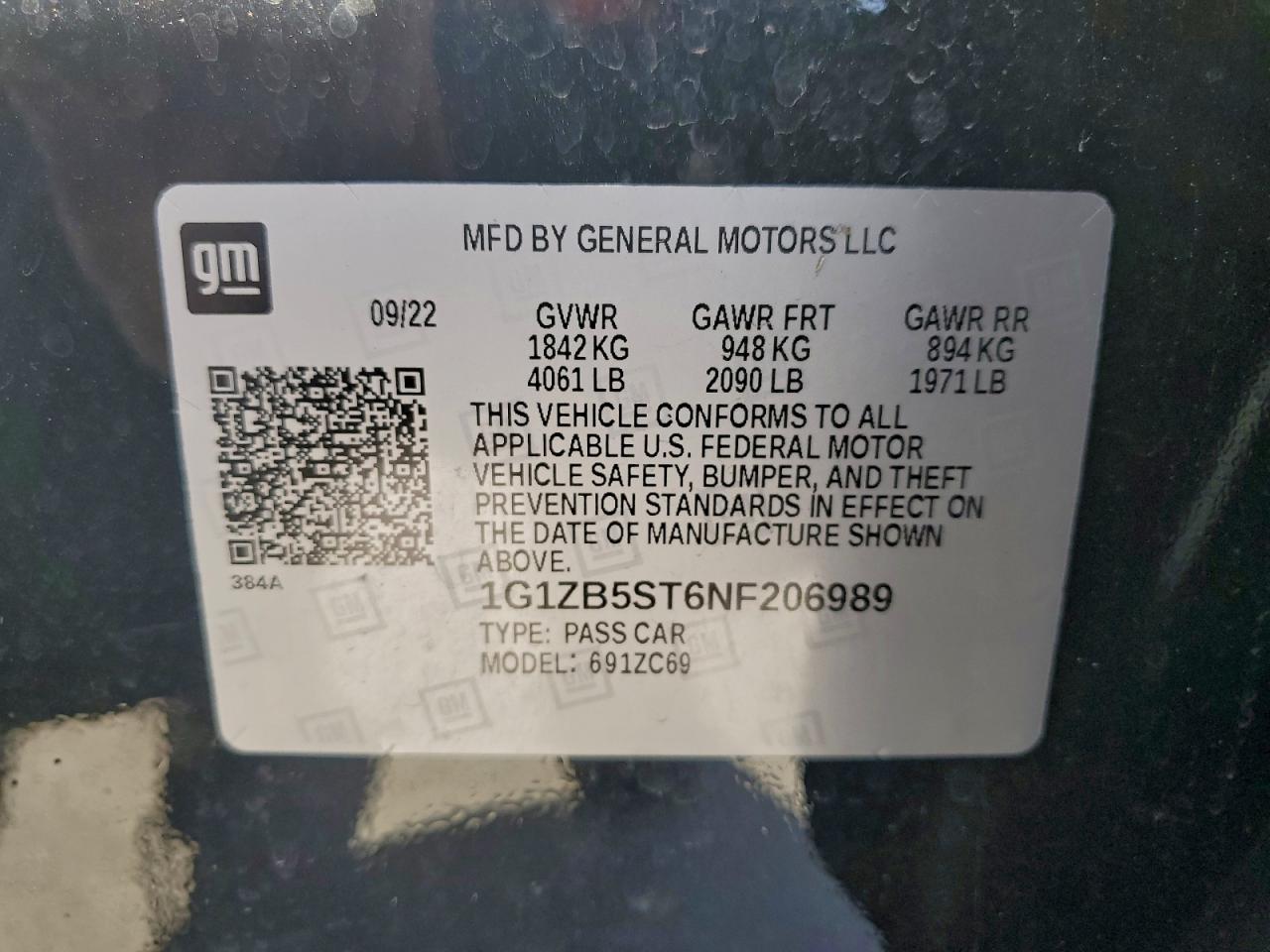 2022 CHEVROLET MALIBU LS photo 12
