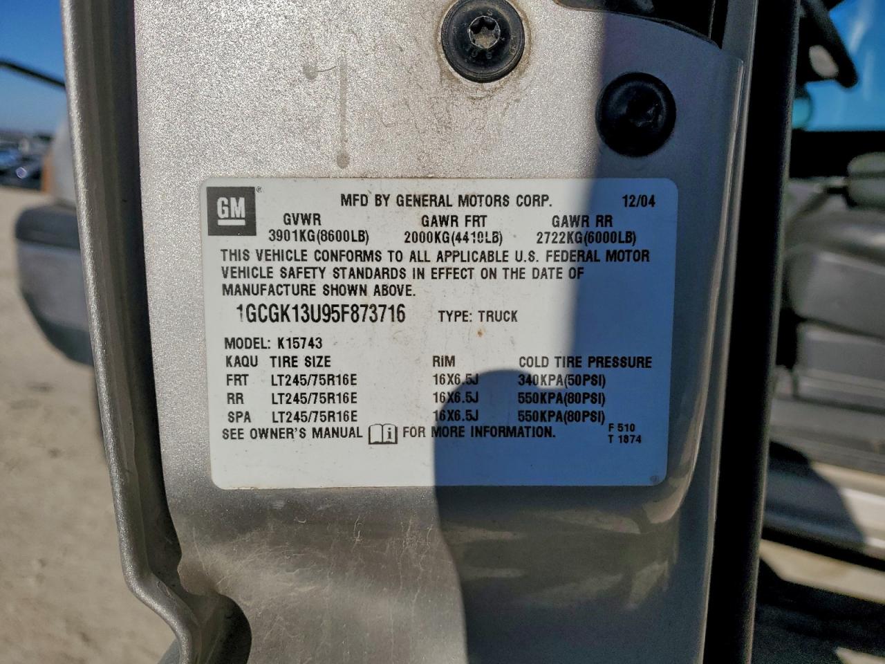 2005 CHEVROLET SILVERADO K1500 HEAVY DUTY photo 23