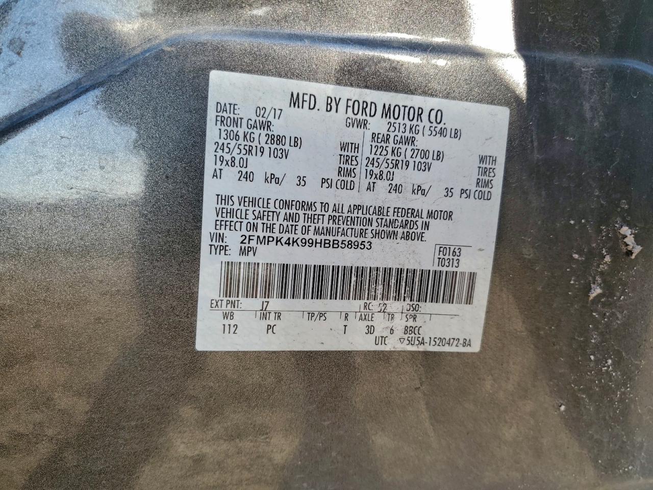 2017 FORD EDGE TITANIUM photo 12