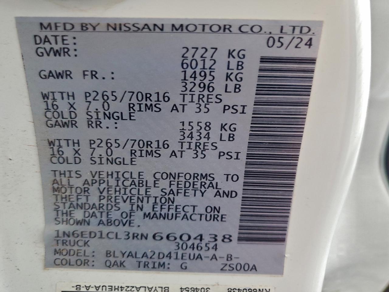 2024 NISSAN FRONTIER S photo 13