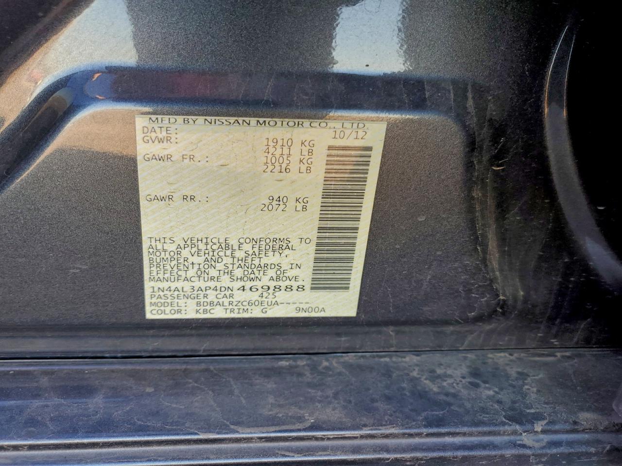 2013 NISSAN ALTIMA 2.5 photo 23