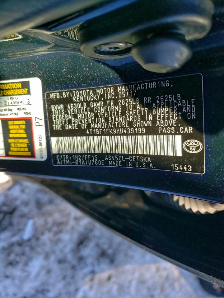 2017 TOYOTA CAMRY LE photo 12