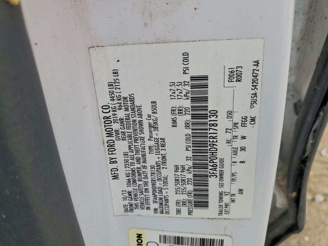 2014 FORD FUSION SE photo 23
